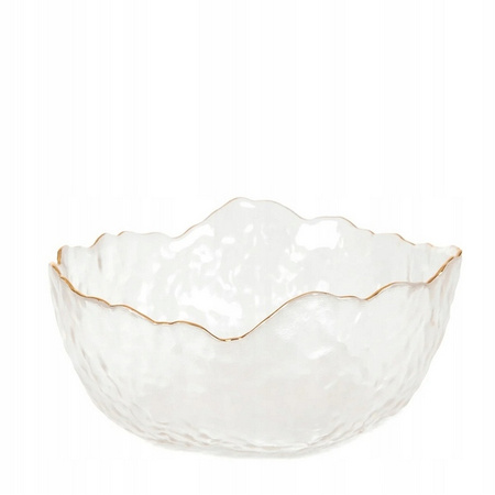 Miska OZDOBNA szklana złota 3szt S M L zestaw