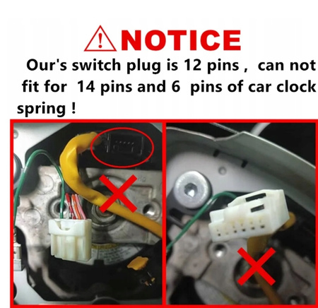 Przełączniki sterujące kierownicy – 12 pin – Suzuki Grand Vitara 2005-2015