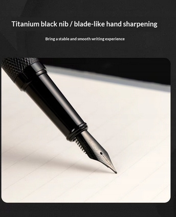 Pióro wieczne LuoShi z metalu z wzorem smoczych łusek stalówka 0.4