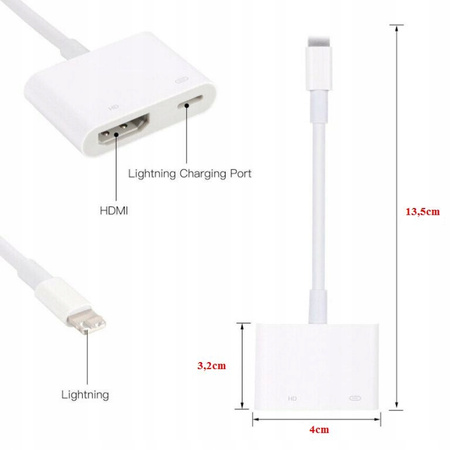 Kabel USB - Apple Lightning 0,13 m