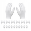 12 PAR Rękawice RĘKAWICZKI KOSMETYCZNE BAWEŁNIANE BIAŁE Roz 10/XL