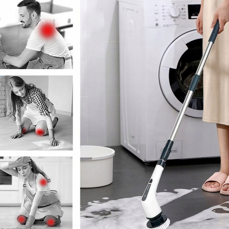 ELEKTRYCZNA SZCZOTKA OBROTOWA SPZĄTAJĄCA 9W1 WIELOFUNKCYJNA DO MYCIA ZESTAW