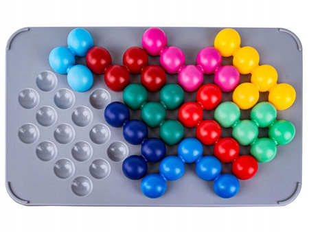 LOGICZNA GRA ZRĘCZNOŚCIOWA IQ, UKŁADANKA, ŁAMIGŁÓWKA, KOLOROWE KLOCKI 3D