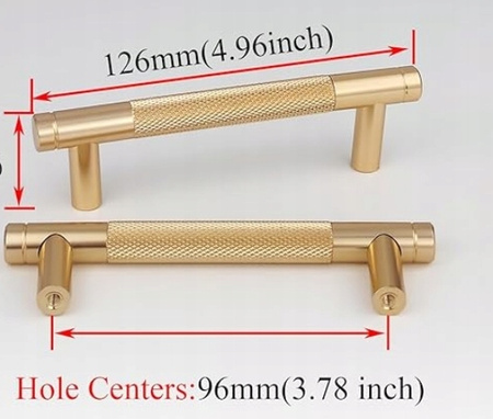 Złoty uchwyt meblowy PREMIUM – nowoczesny design i trwałość długość 126 mm