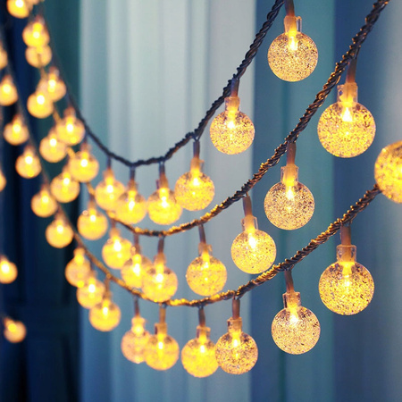 GIRLANDA LAMPKI OGRODOWE SOLARNE 300LED 32M biały ciepły świąteczne