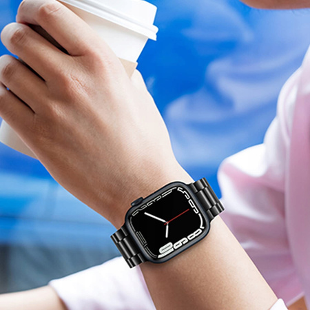 Pasek Tasikar do Apple Watch 3 42mm, Watch 2 42mm, Watch 1 42mm 38mm czarny