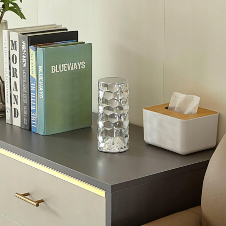 Kryształowa Lampa Led dotykowa + pilot ładowanie USB