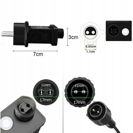 Zasilacz do lampek choinkowych IPI44 24V 6W 8 funkcyjny programator