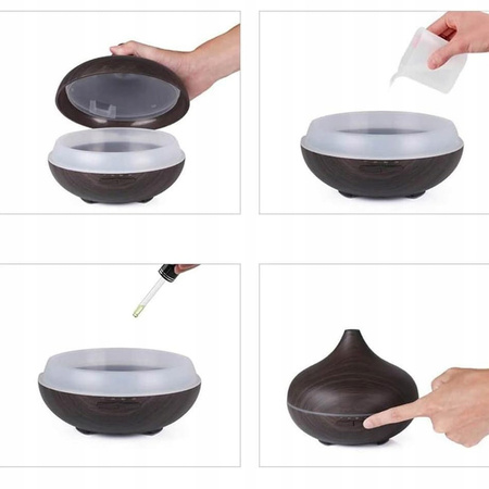 NAWILŻACZ POWIETRZA DYFUZOR ZAPACHOWY DO OLEJKÓW ETERYCZNY RGB PILOT 550ML