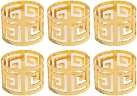 pierścienie klamry do serwetek złote 12szt