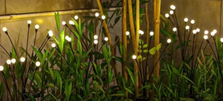 Lampki ogrodowe solarne 70cm,10led, zestaw 2szt lampki wbijane