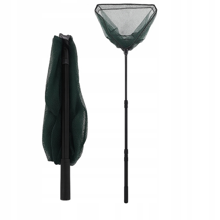 PODBIERAK WĘDKARSKI 160cm | Składany | Lekki | Czarna sztyca | Anti-Hook