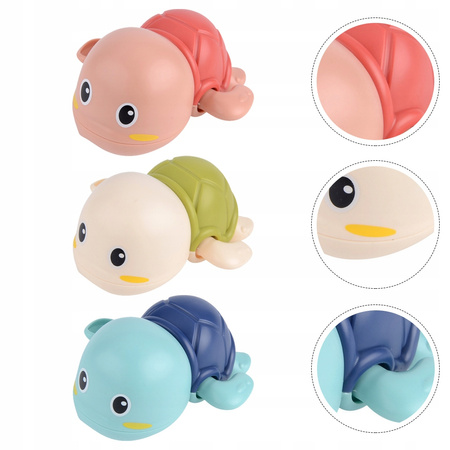 Zabawki do kąpieli 3x żółw + kurczak w jajku