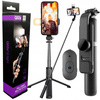 KIJEK DO SELFIE STICK TRIPOD STATYW z PILOTEM z LAMPA BLUETOOTH 104cm 360° (1)