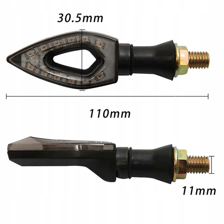 Kierunkowskazy kierunki MOTOCYKLOWE STRZAŁKI 12 LED 4 szt KOMPLET MIGACZE