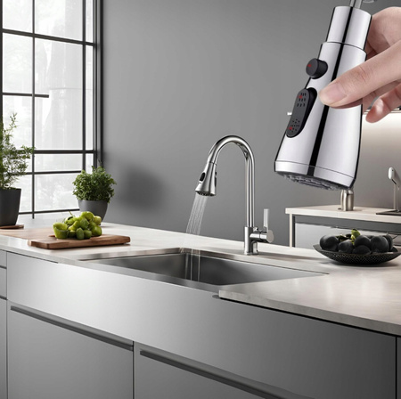 PRZEDŁUŻACZ KRANU KUCHENNEGO AERATOR PERLATOR ADAPTER DO KRANU SREBRNY