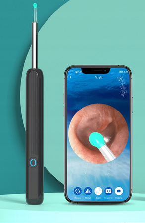 URZĄDZENIE DO CZYSZCZENIA USZU, OTOSKOP KAMERA ENDOSKOPOWA SMART WiFi HD