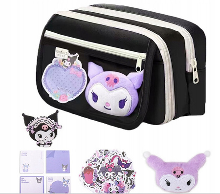 DUŻY PIÓRNIK KUROMI SASZETKA NASTOLATEK SZKOLNY WISIORKI I NAKLEJKI