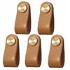 5x uchwyty meblowe skórzane 14 cm brązowe uchwyty do mebli + śruby