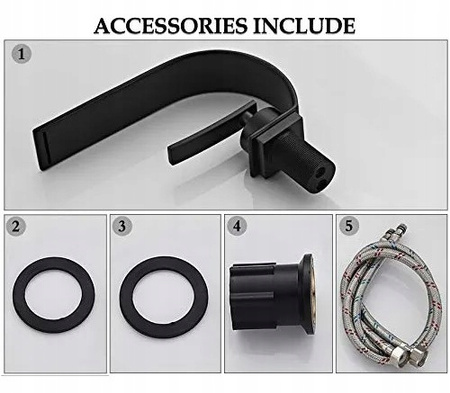 Bateria umywalkowa stojąca ZXC czarny