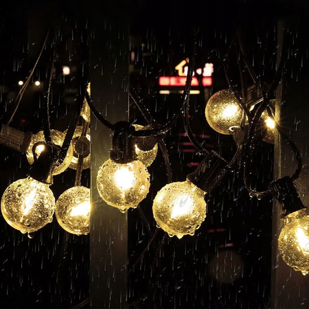 Girlanda ogrodowa na balkon taras lampki solarne 10M 10 żarówek LED