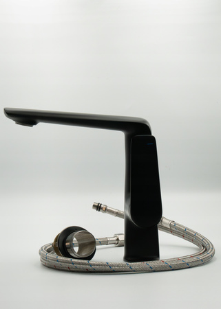 Bateria umywalkowa łazienkowa stojąca bateria do umywalek czarna