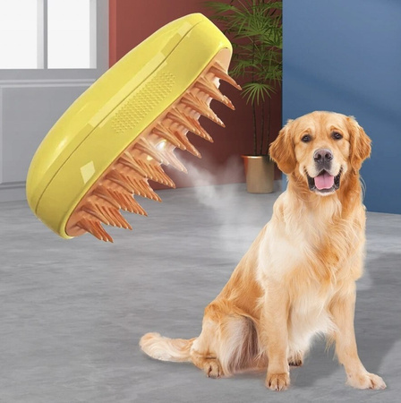 SZCZOTKA GRZEBIEŃ DO PIELĘGNACJI KOTA I PSA ELEKTRYCZNA Z NATRYSKIEM