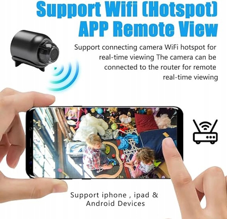 V1080P HD WIFI mini kamera 140 szerokokątna