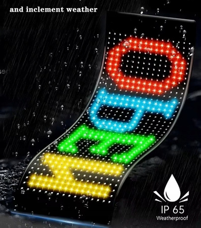 PANEL MATRYCOWY LED MATRIX RGB PILOT WYŚWIETLACZ PROGRAMOWALNY USB 5V