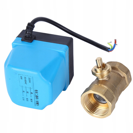 Elektrozawór kulowy z siłownikiem 1cal DN25 220V