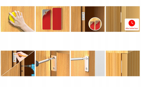 MAGNESY DO SZAFEK DZWI MEBLI MAGNETYCZNA BLOKADA ZABEZPIECZENIE DLA DZIECI