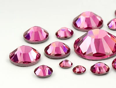 Cyrkonie Precision Różowe Like Swarovski