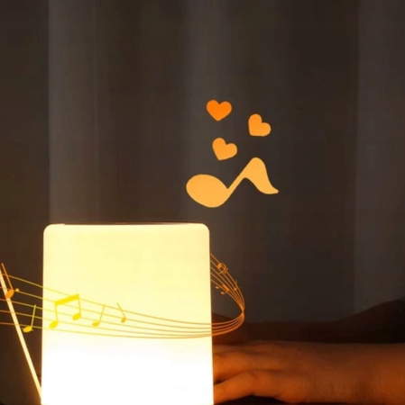 LAMPKA NOCNA Z GŁOŚNIKIEM BLUETOOTH, DOTYKOWA LAMPKA NOCNA, 6 KOLORÓW