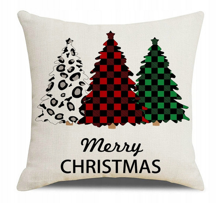 ZESTAW 4 POSZEWEK NA PODUSZKĘ BOŻE NARODZENIE DEKORACJA OZDOBNA 45X45CM