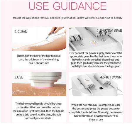 DEPILATOR DO WŁOSÓW CIAŁA LASEROWY BIKINI NÓG DEPILACJA BEZBOLESNY IYOUNG