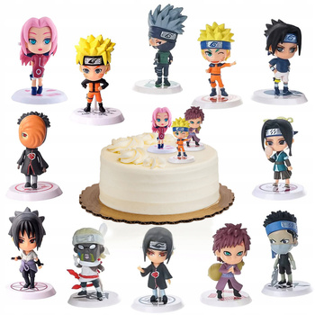 Zestaw Figurki Anime Upominki Przyjęcie Urodzinowe Tortu Deko Dzieci 12 Szt