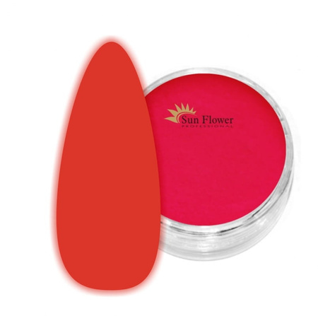 Fluo Effect Puder Akrylowy 2g - Świecący W Ciemności - Czerwony