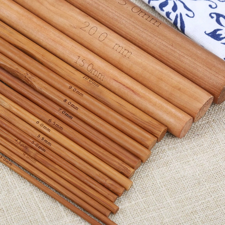 Drewniany Zestaw do szydełkowania zestaw szydełek do robótek ręcznych 15