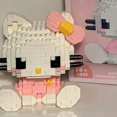 KLOCKI HELLO KITTY Sanrio FIGURKA KOTEK KONSTRUKCYJNE 382 ELEMENTY