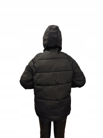 CIEPŁA KURTKA ZE ŚCIĄGACZAMI ZIMOWA DAMSKA JESIENNA OCIEPLANA Z KAPTUREM M