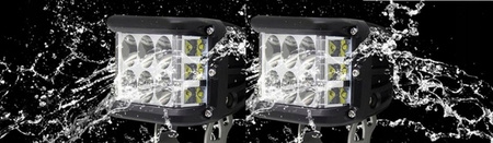 2 x Halogen lampa robocza LED 36W Migające boki stroboskop