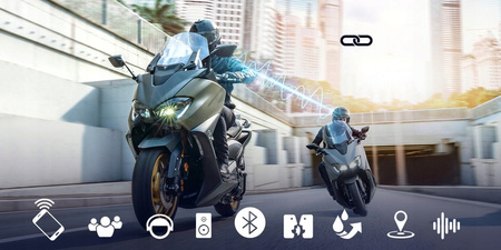 SŁUCHAWKI BLUETOOTH DO KASKU MOTOCYKLOWEGO MUZYKA