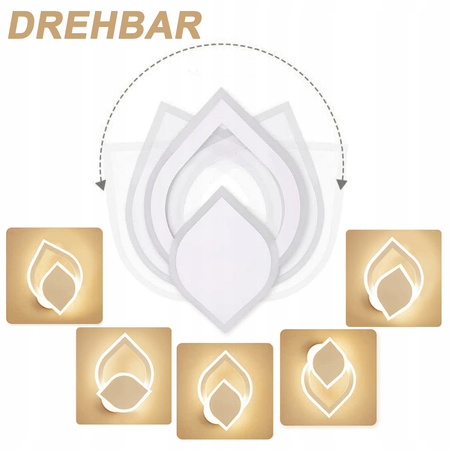 LAMPA ŚCIENNA KINKIET LED WEWNĘTRZNY DO SYPIALNI, SALONU 18W 3000K