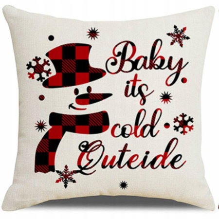 ZESTAW 4 POSZEWEK NA PODUSZKĘ BOŻE NARODZENIE DEKORACJA OZDOBNA 45X45CM