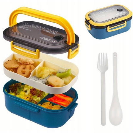 ŚNIADANIÓWKA POJEMNIK LUNCH BOX PUDEŁKO NA OBIAD ŚNIADANIE KANAPKI 1200ML