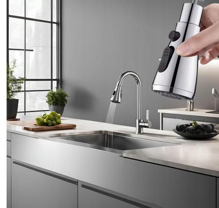 PRZEDŁUŻACZ KRANU KUCHENNEGO AERATOR PERLATOR ADAPTER DO KRANU SREBRNY