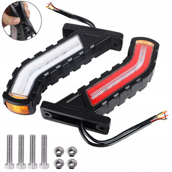 2X LAMPA OBRYSOWA LED DIODOWA OBRYSÓWKI dynamiczny kierunkowskaz 12/24V