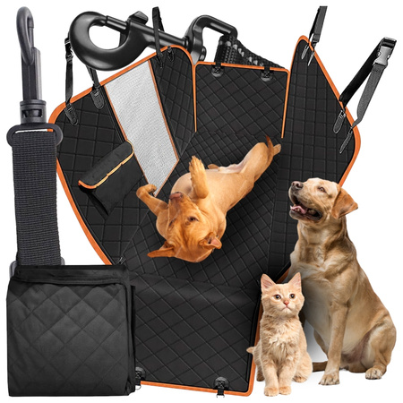 MATA do samochodu dla psa kota zwierzaka na fotel wodoodporna CZARNA XL