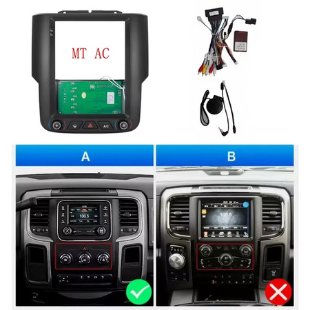 Ramka radia samochodowego Dla Dodge Ram 1500 5500 2012-2019 tesla