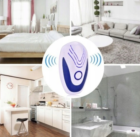 ULTRADŹWIĘKOWY ELEKTROMAGNETYCZNY ODSTRASZACZ GRYZONI MYSZY SZCZURÓW OWADÓW